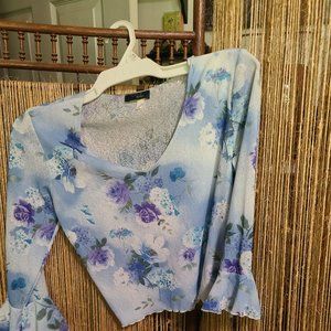 Vintage 90s Bell Sleeve Crop Top